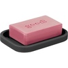 image:imageiDesign Silicone Soap Dish Gray Rectangular 5 x 35 x 5  Soap Saver Kitchen Sponge Holder The Lineo CollectionBlack