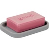 image:imageiDesign Silicone Soap Dish Gray Rectangular 5 x 35 x 5  Soap Saver Kitchen Sponge Holder The Lineo CollectionGray