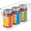 image:imageiDesign Slim Clear Plastic Storage Bin Tall Narrow 4Pack  Organizer for Kitchen Fridge PantryPack of 1