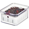 image:imageiDesign Small Fridge Berry Bin with Removable Colander Basket and Lid  Set of 4  ClearWhiteClearWhite