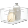 image:imageiDesign Small Stackable Plastic Storage Bin with Handles  Set of 2  Clear  Made in USAPack of 1