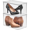 image:imageiDesign Stackable Clear Plastic Shoe Box with Lid  Storage Container For ClosetPack of 2