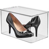 image:imageiDesign Stackable Clear Plastic Shoe Box with Lid  Storage Container For ClosetPack of 4