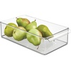 image:imageiDesign Stackable Fridge Storage Bin Clear  Front Handle Made in USAPack of 1