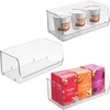 image:imageiDesign Stackable OpenFront Storage Bins Set of 3 Clear  Kitchen and Pantry OrganizationPack of 3
