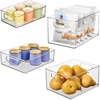 image:imageiDesign Stackable Pantry Bins with Handles 4 Different Sizes 5 Pack Clear Made in USASet of 4