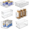 image:imageiDesign Stackable Pantry Bins with Handles 4 Different Sizes 5 Pack Clear Made in USASet of 6