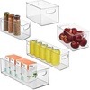 image:imageiDesign Stackable Pantry Bins with Handles 4 Different Sizes 5 Pack Clear Made in USAset of 5