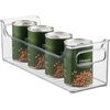 image:imageiDesign Stackable Plastic Pantry Bin with Handles Set of 2 Clear  For Cabinets or Fridge Made in USA145 x 5 x 5