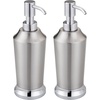 image:imageiDesign Stainless Steel Soap Dispenser Set of 2 BrushedChrome  For Bathroom ShowerPack of 2