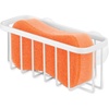 image:imageiDesign Stainless Steel Suction Sponge Holder 2Pack Polished  Kitchen Sink Caddy OrganizerPearl White