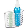 image:imageiDesign Suction Cup Shower Caddy Basket Clear  Bathroom Storage Organizer Made in USAPack of 1