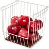 image:imageiDesign The Ra Safford Collection Open Front Wire Basket with Acacia Wood 14 x 10 x 612 x 12 x 12
