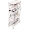 image:imageiDesign The Sarah Tanno Collection 5Drawer Stacking Cosmetic Organizer Cart ClearClearWhite