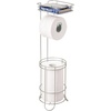 image:imageiDesign Weston Toilet Paper Holder Stand with Shelf Matte BlackSatin