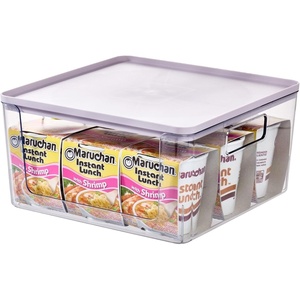 image:imageRosanna Pansino x iDesign Recycled Plastic Open Front Kitchen Storage Bin with Lid Clear BinLavender Sprinkles Lid 12 x 12 x 6ClearLavender