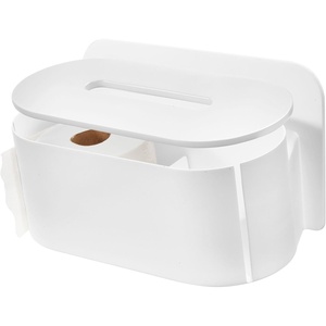 image:imageiDesign Adhesive Shower Hooks White Set of 2  Bathroom Storage ShowerToilet Paper Dispenser