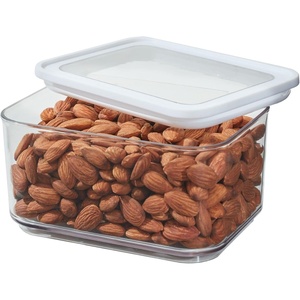 image:imageiDesign Airtight Canister with Peel N Place Erasable Label  ClearWhite  for Pantry StoragePack of 1