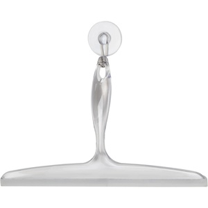 image:imageiDesign Bathroom Plastic Shower Squeegee ClearGreen Set of 2  Wall Hook IncludedClear