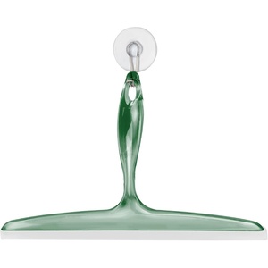 image:imageiDesign Bathroom Plastic Shower Squeegee ClearGreen Set of 2  Wall Hook IncludedClearGreen