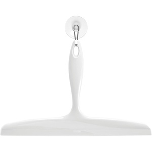 image:imageiDesign Bathroom Plastic Shower Squeegee ClearGreen Set of 2  Wall Hook IncludedWhite