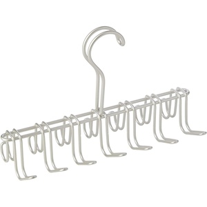 image:imageiDesign Classico Closet Organizer Rack for Ties Belts  14 Hooks SatinSatin Silver