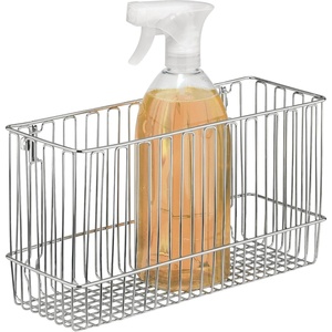 image:imageiDesign Classico Steel Wire OverTheCabinet Door Hanging Storage Basket  52 x 114 x 134 Chrome