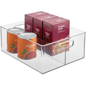 image:imageiDesign Divided Pantry Bin Clear  Kitchen Storage Organize Snacks and ProducePack of 1