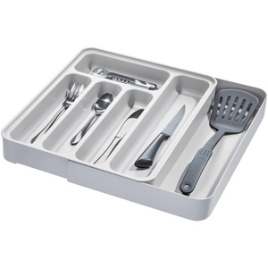 image:imageiDesign Eco BPAFree Recycled Plastic Expandable Flatware and Cutlery Tray Flint
