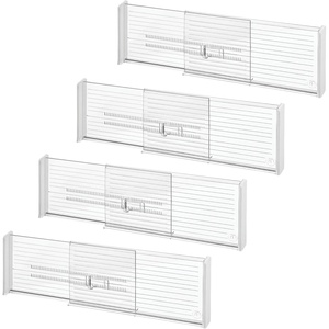 image:imageiDesign Expandable Deep Drawer Dividers Set of 8 Clear  Kitchen Dresser Desk DrawersPack of 4