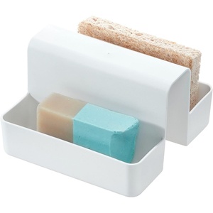 image:imageiDesign Kitchen Sink Caddy for Countertop White  Sponge Holder Drain Spout55 L x 572 W x 356 H