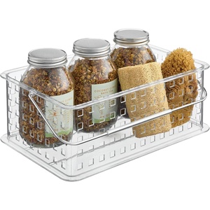 image:imageiDesign Large Stackable Shower Caddy Basket Clear  For Bathroom or College Dorm Made in USAPack of 1