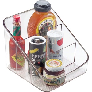 image:imageiDesign Linus BPAFree Plastic 3Tier Packet Organizer  625 x 575 x 5 ClearClear