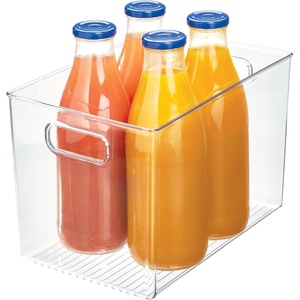 image:imageiDesign Linus BPAFree Plastic Deep Kitchen Storage Bin Clear  With Handles 12 x 8 x 775