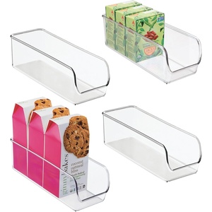 image:imageiDesign Linus Storage Container Small Clear  Kitchen Pantry Refrigerator FreezerPack of 4
