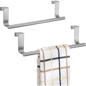 image:imageiDesign Orbinni Steel Over the Door Organizer Rose Gold  Valet Storage Hook For Bedroom Closet Bathroom 4 x 83 x 11Brushed Ss