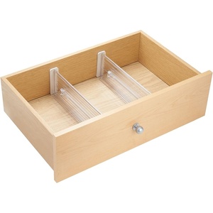 image:imageiDesign Plastic Adjustable Deep Drawer Divider Kitchen Dresser Desk Bathroom and More The Linus Collection  Set of 2 Expandable 1325  2075 Clear  Expandable 1325x410x125 ClearPack of 1