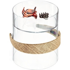 image:imageiDesign Plastic Headband and Accessory Holder Set of 2 Clear  For Bathroom Countertop or VanityPack of 1