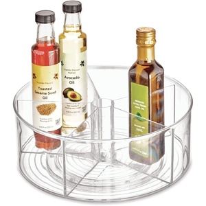 image:imageiDesign Recycled Plastic Lazy Susan Turntable Organizer Pantry Bathroom General Storage and More The Linus Collection 115 Clear  Recycled Plastic Pantry Organizer Bathroom Storage General Storage115 Inch