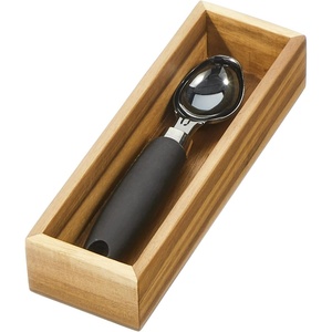 image:imageiDesign Small Acacia Wood Drawer Organizer Bin Natural  Kitchen and Pantry9 x 3 x 2