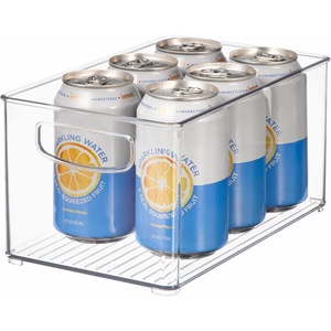 image:imageiDesign Stackable Clear Plastic Bin  Kitchen Organizers and Storage For Fridge and PantryNo Size