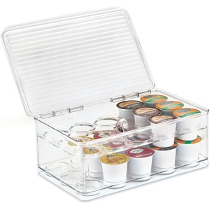 image:imageiDesign Stackable Coffee Pod Holder for KCup Pods Clear  29 KCup CapacityPack of 1