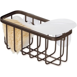 image:imageiDesign Stainless Steel Suction Sponge Holder 2Pack Polished  Kitchen Sink Caddy OrganizerBronze