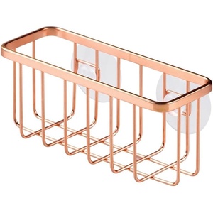 image:imageiDesign Stainless Steel Suction Sponge Holder 2Pack Polished  Kitchen Sink Caddy OrganizerCopper