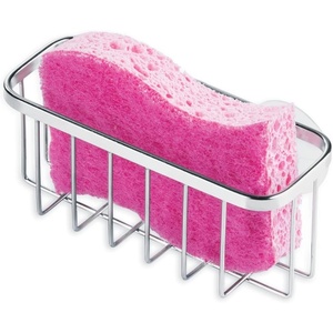 image:imageiDesign Stainless Steel Suction Sponge Holder 2Pack Polished  Kitchen Sink Caddy OrganizerPolished