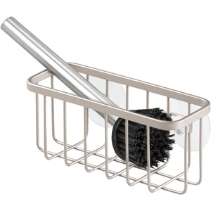 image:imageiDesign Stainless Steel Suction Sponge Holder 2Pack Polished  Kitchen Sink Caddy OrganizerSatin