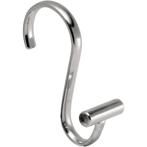 image:imageiDesign TBar Metal Curtain Rust Resistant Shower Hooks Rings for Kids Guest Master Bathroom Set of 12 ChromeChrome