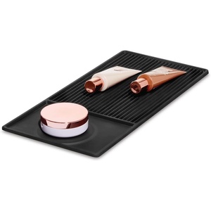 image:imageiDesign The Sarah Tanno Collection HeatResistant Silicone Mat for Cosmetic Drawer Organizers BlackSmall