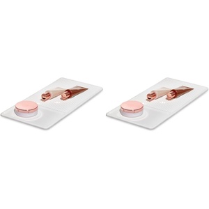 image:imageiDesign The Sarah Tanno Collection HeatResistant Silicone Mat for Cosmetic Drawer Organizers WhiteMedium Pack of 2