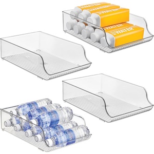 image:imageiDesign Water Bottle Organizer for Fridge Set of 4 Clear  Made in USAPack of 4